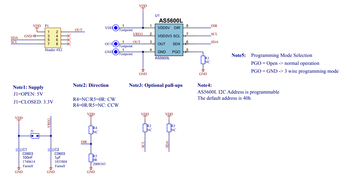 Schematic - ams OSRAM AS5600L Adapter Boards Schematic - ams OSRAM AS5600L Adapter Boards